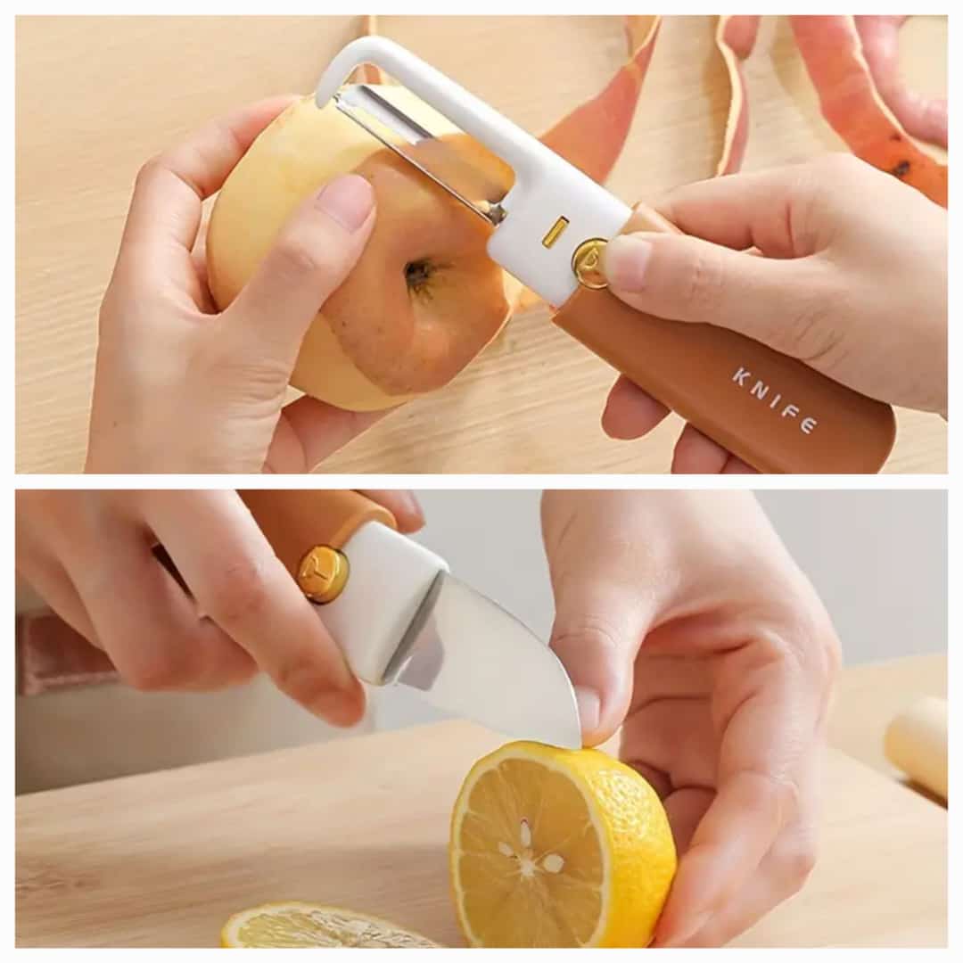 Steel 2 In 1 Fruit Cutting Knife