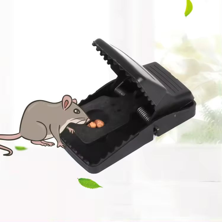 Automatic Spring Reusable Plastic Black Rat Mice Mouse Traps